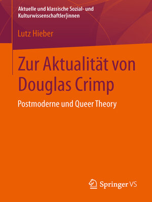 cover image of Zur Aktualität von Douglas Crimp
